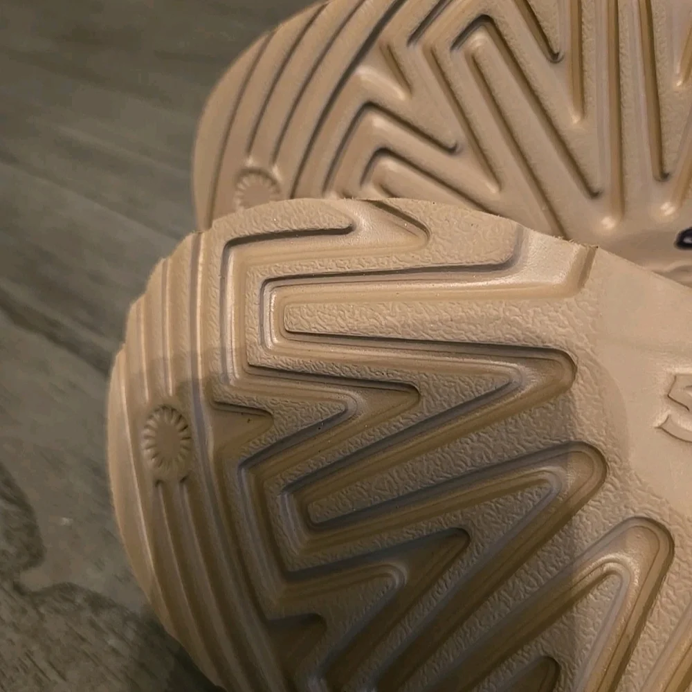 UGG Kids Tan Slippers with Cream Lining